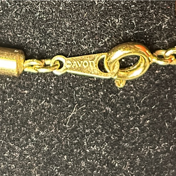 Vintage 80s Avon Floating Pearl Necklace 4 Strands Gold gray mauve cream 16" - Picture 9 of 12